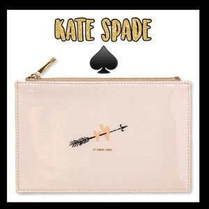 ♠️NWT♠️kate spade two hearts bridal pencil pouch